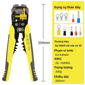 Kìm Tuốt Dây Đa Chức Năng Có Khả Năng Điều Chỉnh Độ Cách Điện Để Cắt Và Uốn Dây Điện Dụng Cụ Tự Làm