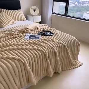 ผ้าห่มขนกระต่าย ขนแกะเทียมคุณภาพดี นุ่มฟู ห่มสบาย ผ้าห่มสําหรับโซฟา ตกแต่งบ้าน