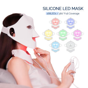 Foreverlily | Foreverlily Face Neck Silicone LED Mask 7 Colors LED Light Photon Therapy 3D Flexible Facial Beauty Mask Skin Brighten Skin Care