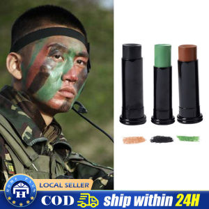 Military Camping Army Fans Face Paint Tube Woodland Camouflage Cream Eye Black Stick for Sports Oil Tube Stick Disguised Paint
