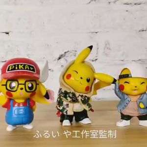 Action Figure Pokemon Pikachu Mainan Karakter Topper Pajangan Dashboard Mobil Pikachu Hiasan Dekorasi Rumah