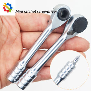 Double headed mini ratchet screwdriver small spaces outdoor maintenance wrench combination set