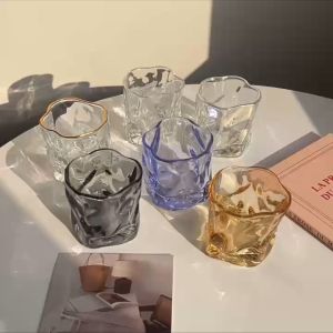 Cốc thuỷ tinh ly uống cà phê lượn sóng cao cấp phong cách Bắc Âu - VS45