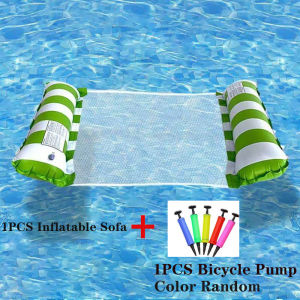 Water hammock Foldable Lounge ChairSuitable For Swimming Pool Parties And Beach Leisure Floating Beds With Net Backrest