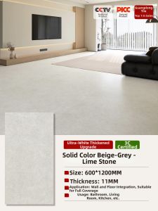 BEIQIVI | Black Limestone Look Vintage Matte Floor Tiles 60x120cm
