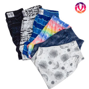 Quần đùi ngủ thun cotton cho nam họa tiết nhí dễ thương vải co giãn và thấm hút mồ hôi