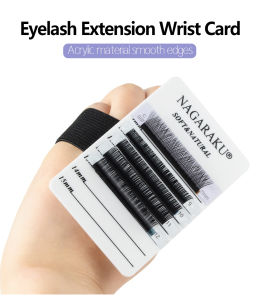 NAGARAKU 1 PC Eyelashes Extension Cycle Use Eyelash Palette & Holder Rubber Band 8 lines 8mm to 15mm Marked on Right Makeup Tools