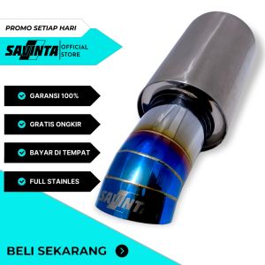 Knalpot Racing Mobil Savinta CONCHv2 Ngebas Adem Bulat Empuk Full Stainles