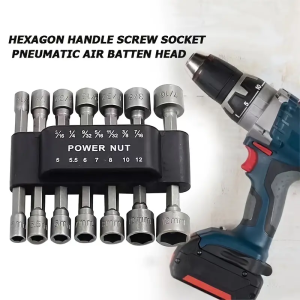 MATA SHOCK BOR IMPACT 5-13MM 9PCS KUNCI PAS EKSTENSION MATA BOR SHOK SOCKET SET LENGKAP UNTUK IMPACT DRILL
