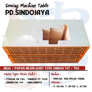 Meja Mesin Jahit Type Obras 747 Industrial