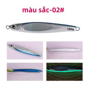 Mồi Câu Jigging TOLU Thả Nhanh 30g-150g Phủ Giấy Laser Phát Sáng Câu Cá Biển Bằng Cần Câu Trên Thuyền