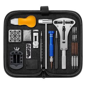 154PCS Watch Repair Kit Professional Tool Set for Battery Replacement Link Removal & Strap Adjustment Convenience Watchmaker