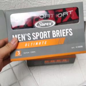 Celana Dalam Pria Sorex Sport 3008 Size S-XL Katun 100%