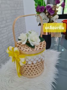 สังฆทานถวายพระ ชุดปิ่นโต ระบายดอกไม้