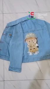 Jaket Denim Anak Perempuan Motif Karakter Lucu Gaya Usia 2-9 Tahun