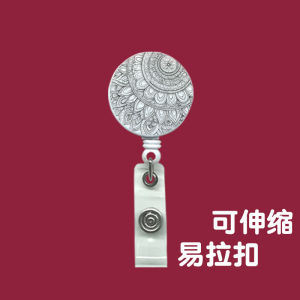 Original High Aesthetic Lace Work ID Card Holder Lanyard Retractable Horizontal Version Bus Meal Card Campus Access Control Card Student Card Holder