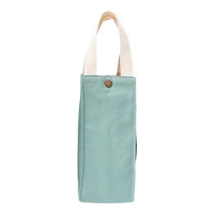 Square Canvas Bucket Bag Ins Korean Style Thermal Cartoon Cup Holder Water Cup Handbag Soft Foldable Casual Pure Color Macaron