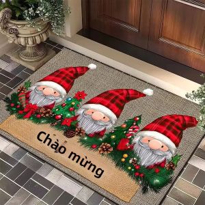 Thảm Chùi Chân VIKAMA Santa Claus Series Thảm Chùi Chân Mềm Mại Ấm Áp Giảm Tiếng Ồn Chống Trượt Cho Phòng Ngủ Phòng Tắm Nhà Bếp Trang Trí Nhà Cửa