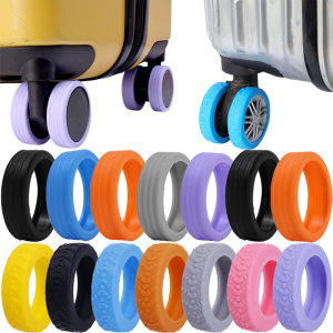 8Pcs Luggage Wheel Cover / Low Noise Silicone Luggage Wheel Protector / Thickened Wear-resistant Elastic Luggage Caster Cover / Universal Trolley Box Casters Cover Accessories