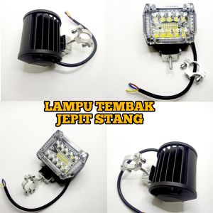 LAMPU LED 18MATA 3SENJA/LAMPU TEMBAK JEPIT STANG KLX/CRF/CBR/VIXION BEAT STREET DLL