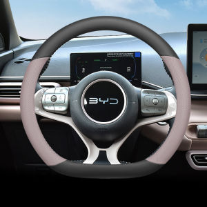 Dolphin Style Super Thin Genuine Leather Car Steering Wheel Cover All Seasons Breathable Anti-Slip Sporty Design Four Seasons