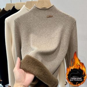 Elegant Fashion Thick High Neck Knitted Sweater