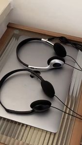 857 Headset Gaming Stereo Portable Noise Reduction Bahan ABS Dengan Jack 3.5mm headphone earphones classic vintage retro style Jack 3.5mm