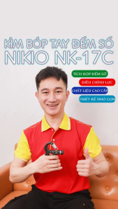 Kìm tập tay kìm bóp tay chữ R có đếm số Nikio NK-17C - Điều chỉnh lực từ 5Kg đến 60Kg