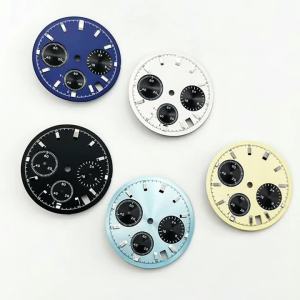 VK63 S 29.5mm Dial S for VK63 Quartz Movement Dial Green Noctilucent Modified Multifunctional Timing Accessories NEW