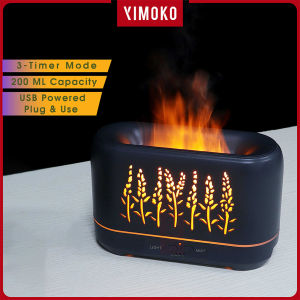 Fire Flame Humidifier USB Powered LED Light Flame Aroma Diffuser Essential Oil Mist Humidifiers Portable 200ML
