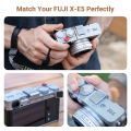 JJC Fuji X-E5ยกนิ้วให้ที่จับที่วางพักอะลูมินัมอัลลอยรองเท้าร้อนที่จับปลอดภัยสำหรับกล้อง XE5ฟูจิฟิล์มฟรีรับปุ่มตัวปล่อยชัตเตอร์1ปุ่มใช้ได้2รุ่น. 