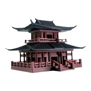 Retro Temple Ornament Potted Landscape Miniature Mountain Scenic Decoration Universal Chinese Ancient Architecture Model Eco-friendly