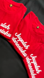 Setelan Anak Celana Training Putih Kaos Merah Kemerdekaan Jayalah Indonesia