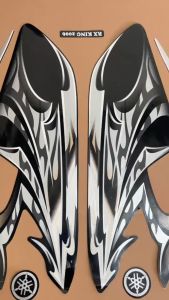 STRIPING STICKER Yamaha RX KING 2006 Hitam Silver Fullset