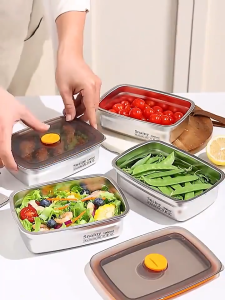 316 Stainless Steel Lunch Box With Cover Vacuum Antibacterial Container Food Storage Box keep warm