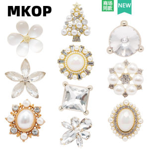 High-End Metal Diamond Pearl Shoe Buckle Accessories for Clog Shoes Cross Brand OP Summer 2025 Department Store Exclusive