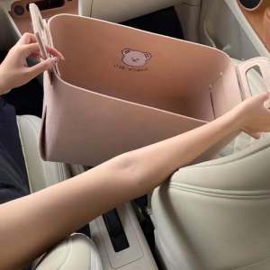 Foldable Felt Storage Box Living Room Desktop Miscellaneous Snack Basket Organizer Wicker Basket with Handle Car Use Storage Basket