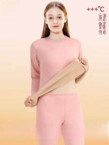 Bộ đồ lót nữ MiiOW giữ nhiệt cổ cao lót lông cừu dày ấm áp