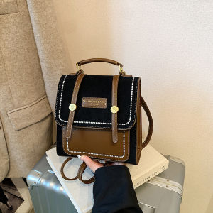 Retro British Style Mini Handbag Womens Fashion Commuter Shoulder Bag Travel Lightweight Backpack Luxury Trendy Bag