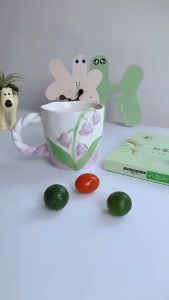 Quà Tặng Ly Sứ Hoa LINH LAN XANH Tiệm Quà An Yên Tặng Bạn Gái Tốt Nghiệp 8/3 14/2 20/10
