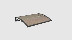 Heavy Duty Polycarbonate Awning Roof with Bracket Frame for Window and Door Outdoor UV Resistant Sun Shade & Rain Shelter Modern Canopy Cover for Porch Balcony Patio & Shopfront