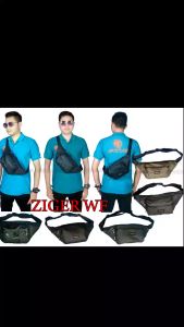 Tas Selempang Pria Waist Bag AKhtar Waterproof Anti Sobek Anti Maling Anti Air