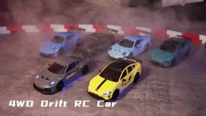 Kmoist | RC Cars 1/20 RC Drift Car Kids Toy High Speed with LED Lights Outdoor Remote Control Racing Vehicle Toys for Boys Children Gifts