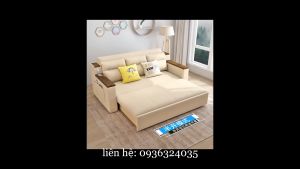 Sofa giường thông minh vải lanh 1m5 hoặc 1m8 cao cấp ngăn chứa đồ rộng rãi