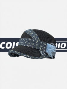 Summer UV Protection Fashion Versatile Straw Hat with Sequins and Feathers