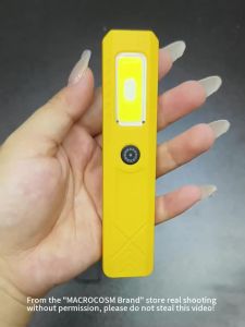 LED Keychain Flashlight Type C Rechargeable 550LM Portable Mini Torch Pocket Lantern Flood Work Light With Magnet For Emergency