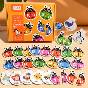 Educational Animal Word Matching Game Childrens Early Learning Toys Card Pairing Puzzle Table Game Cross-Border Letter Enlightenment