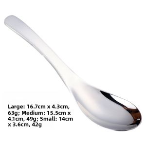 High-End Stainless Steel 304 Soup Spoon for Home Restaurant Hotel Dessert Serving Spoon Premium Quality Metal Coffee Spoon