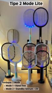 Raket Nyamuk 2 Mode Charger USB Kabel Senter