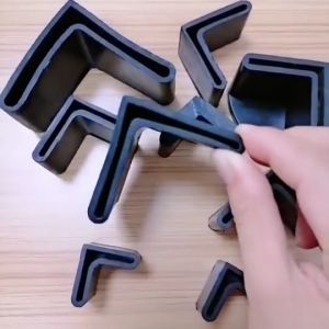 4pcs/1pcs 1x1 Inch (25MM) Angular Heavy Duty Tubular Rubber Footings /Stopper for Angle Bar